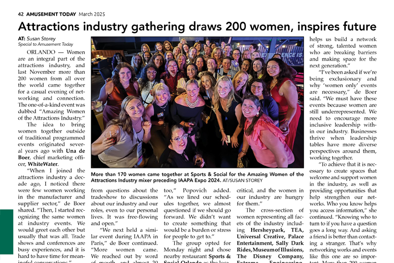 Article from Amusement Today March 2025 Issue